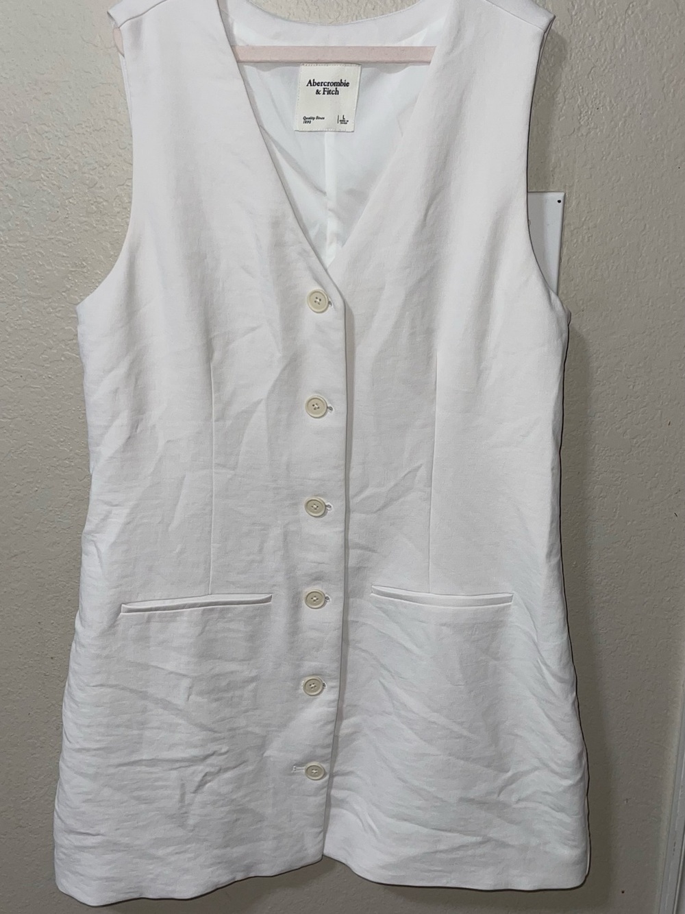 Women’s White Vest Mini Dress